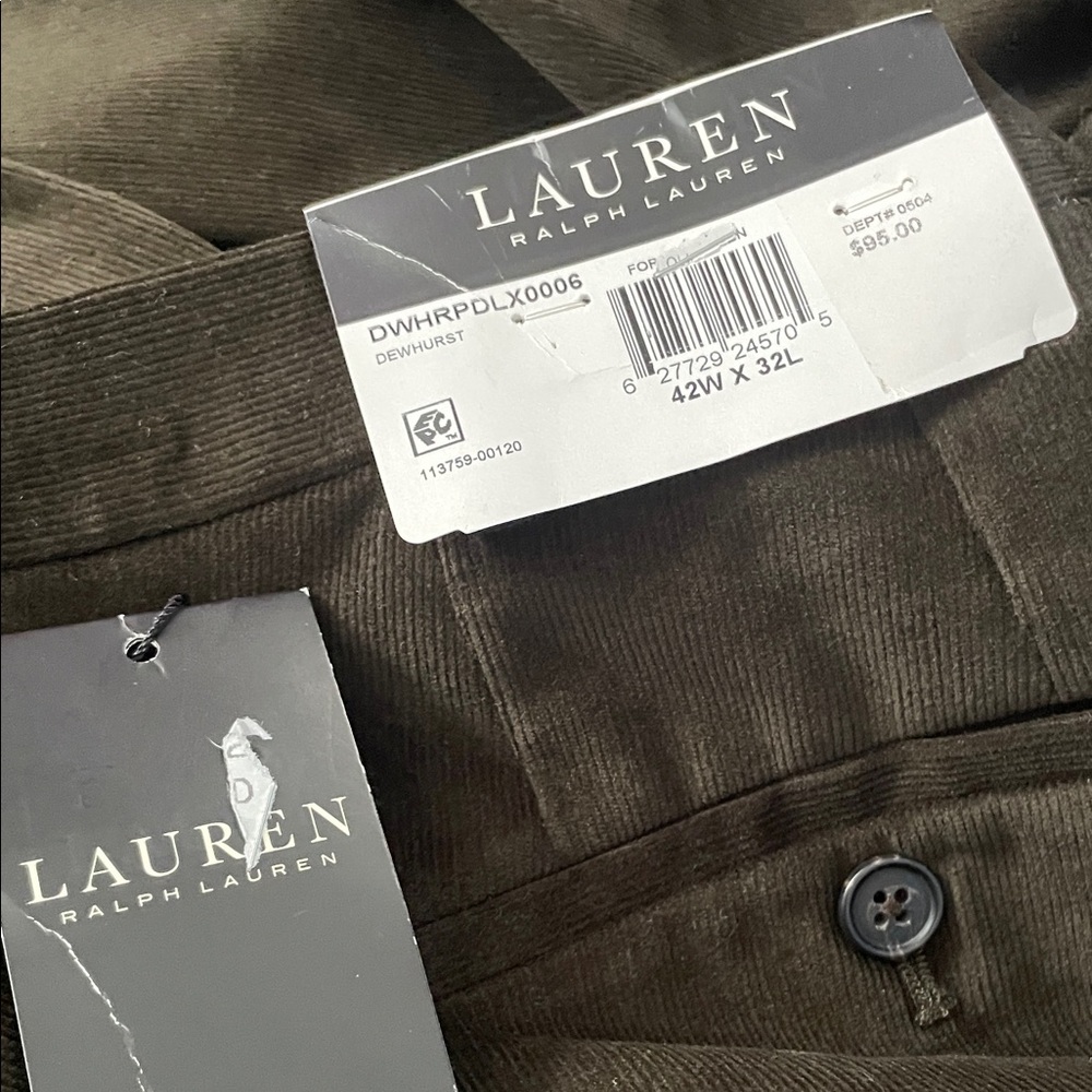 Ralph Lauren Men's Corduroy Pants in Rich Brown- NWT - Picture 5 of 7